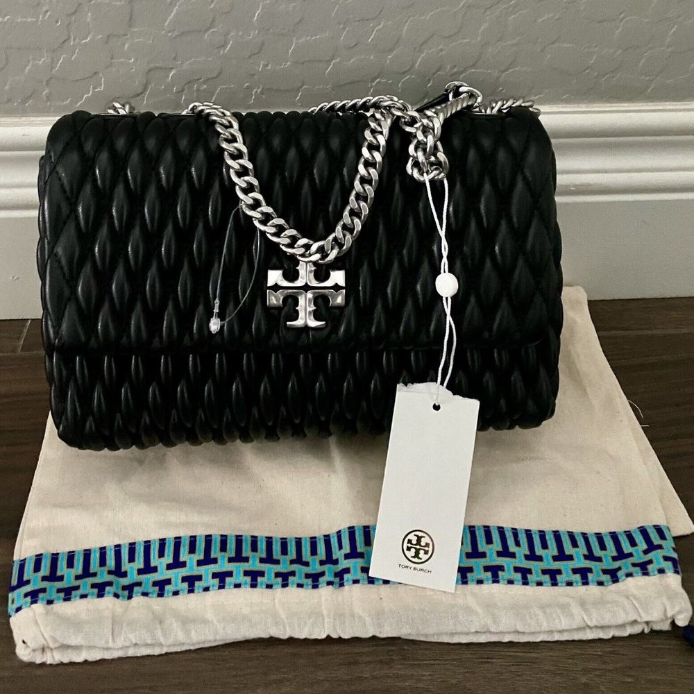 TORY BURCH Small KIRA Diamond Pleated Chain One Shoulder Diagonal Hand